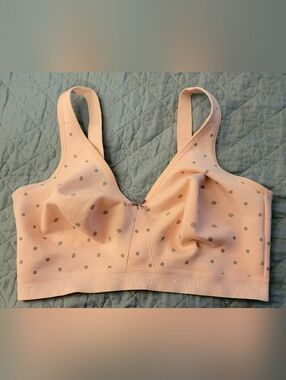 Cacique Light Pink Polka Dot Wireless Comfort Bra